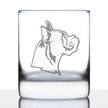Boxer with Pointed Ears - Whiskey Rocks Glass - Unique Boxer Themed Dog Gifts and Party Decor for Women and Men - 10.25 Oz