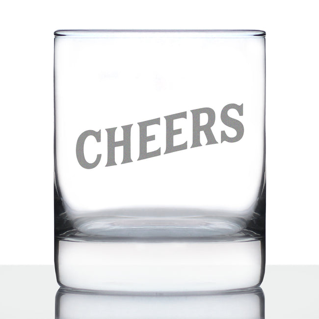Cheers - Whiskey Rocks Glass - Cute Themed Gifts or Party Decor for Women and Men - 10.25 Oz