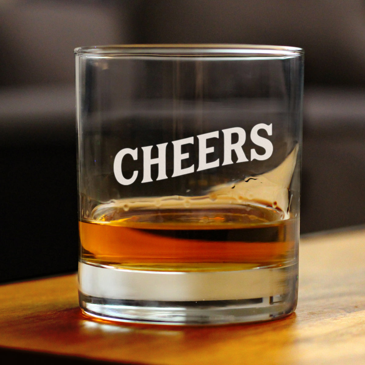 Cheers - Whiskey Rocks Glass - Cute Themed Gifts or Party Decor for Women and Men - 10.25 Oz