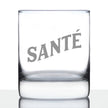 Sante - French Cheers - Whiskey Rocks Glass - Cute France Themed Gifts or Party Decor for Women and Men - 10.25 Oz