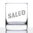 Salud - Spanish Cheers - Whiskey Rocks Glass - Cute Spainish Themed Gifts or Party Decor for Women and Men - 10.25 Oz