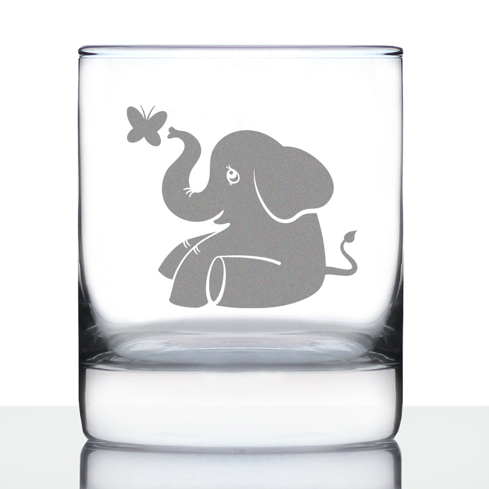 Cute Elephant - 10 Ounce Rocks Glass