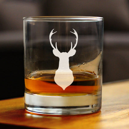 Deer Head - 10 Ounce Rocks Glass