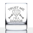 Dogtor - Whiskey Rocks Glass - Funny Dog Gifts for Veterinarians and Vet Techs - 10.25 Oz Glasses