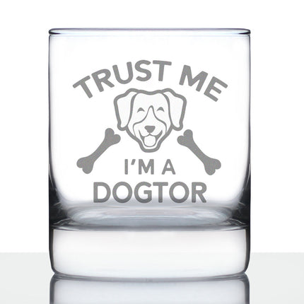 Dogtor - Whiskey Rocks Glass - Funny Dog Gifts for Veterinarians and Vet Techs - 10.25 Oz Glasses