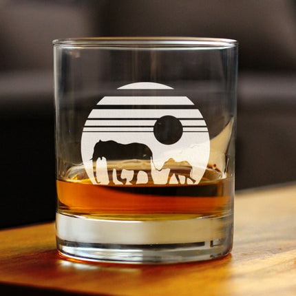 Elephant Sunset - 10 Ounce Rocks Glass