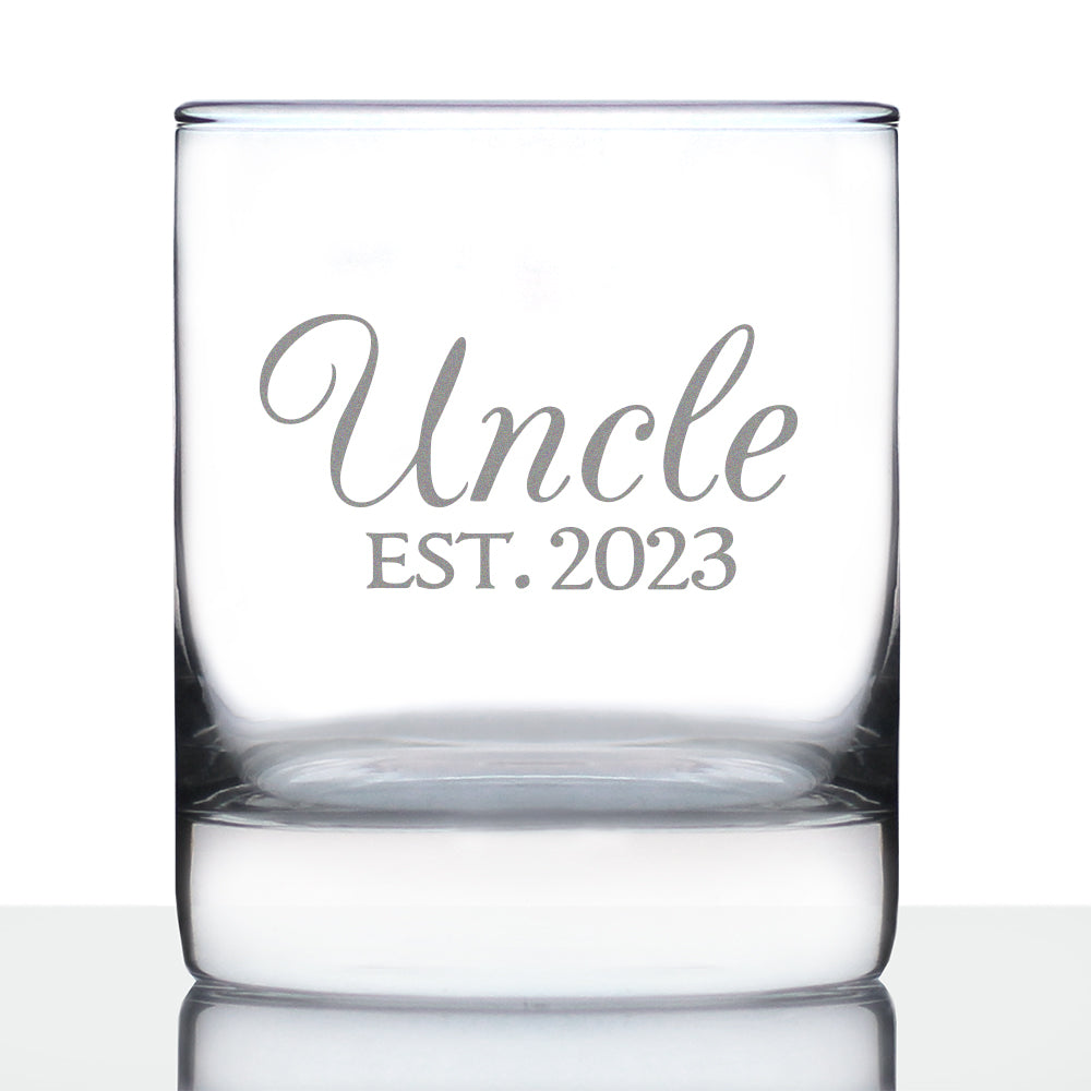 Uncle Est. 2023 - Decorative - 10 Ounce Rocks Glass