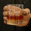 Dad Est 2020 - New Father Whiskey Rocks Glass Gift for First Time Parents - Decorative 10.25 Oz Glasses
