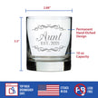 Aunt Est 2021 - New Aunties Whiskey Rocks Glass Gift for First Time Aunts - Decorative 10.25 Oz Glasses