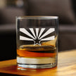 Arizona Flag Whiskey Rocks Glass - State Themed Drinking Decor and Gifts for Arizonan Women & Men - 10.25 Oz Whisky Tumbler Glasses