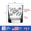 Maryland Flag Whiskey Rocks Glass - State Themed Drinking Decor and Gifts for Marylander Women & Men - 10.25 Oz Whisky Tumbler Glasses
