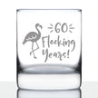 60 Flocking Years - 10 Ounce Rocks Glass