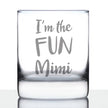 Fun Mimi Whiskey Rocks Glass - Cute Grandparents Themed Gifts or Party Décor for Women - 10.25 Oz