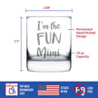 Fun Mimi Whiskey Rocks Glass - Cute Grandparents Themed Gifts or Party Décor for Women - 10.25 Oz