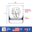 NEW Golden Retriever Happy Face - 10 Ounce Rocks Glass