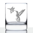 Hummingbird - Whiskey Rocks Glass Gifts - Bird Themed Gifts and Decor for Men & Women - 10.25 Oz Glasses