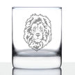Lion Whiskey Rocks Glass - Fun Safari Themed Decor and Gifts for Lovers of African Wild Animals - 10.25 Oz Glasses