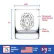 Lion Whiskey Rocks Glass - Fun Safari Themed Decor and Gifts for Lovers of African Wild Animals - 10.25 Oz Glasses