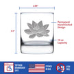 Lotus Flower - 10 Ounce Rocks Glass