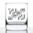 Maryland Flag Whiskey Rocks Glass - State Themed Drinking Decor and Gifts for Marylander Women & Men - 10.25 Oz Whisky Tumbler Glasses