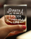 Math is an Integral Part of Life – Whiskey Rocks Glass - Funny Math Nerd or Teacher Gifts for Women & Men - 10.25 Oz