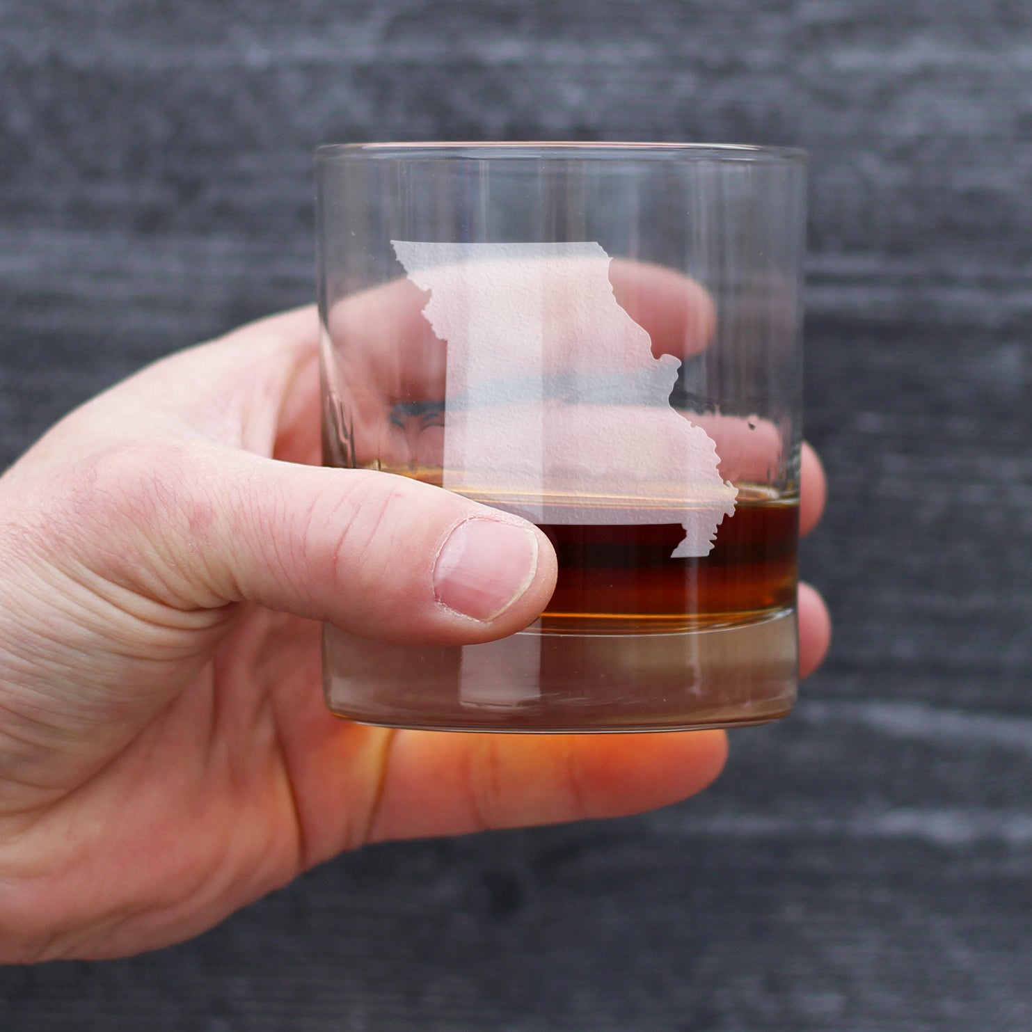Missouri State Outline Whiskey Rocks Glass - State Themed Drinking Decor and Gifts for Missourian Women & Men - 10.25 Oz Whisky Tumbler Glasses