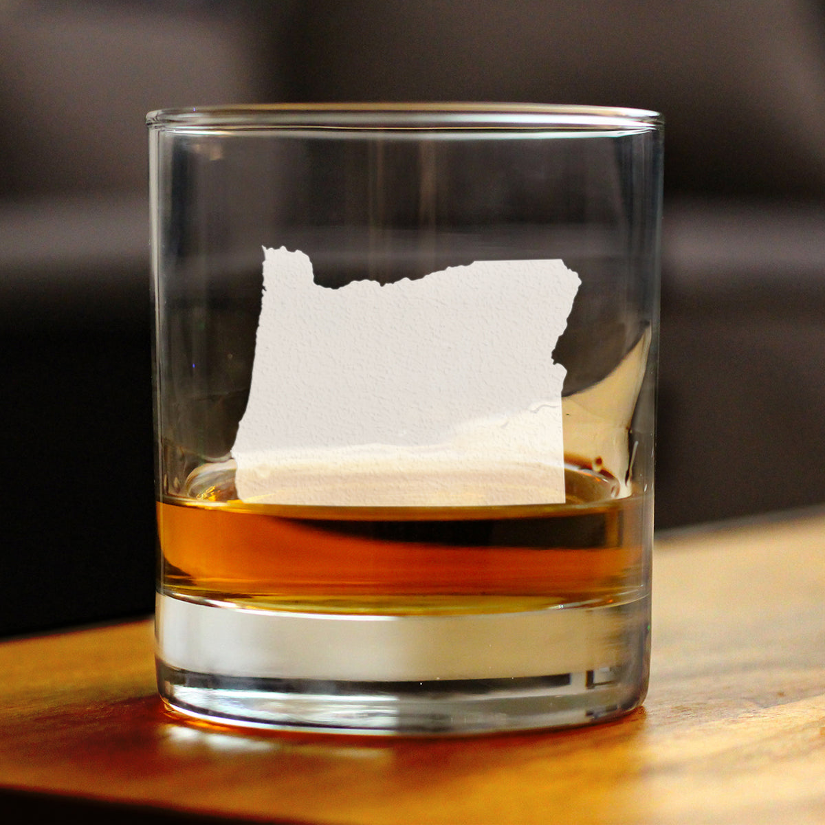 Oregon State Outline Whiskey Rocks Glass - State Themed Drinking Decor and Gifts for Oregonian Women &amp; Men - 10.25 Oz Whisky Tumbler Glasses