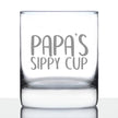 Papa's Sippy Cup - 10 Ounce Rocks Glass