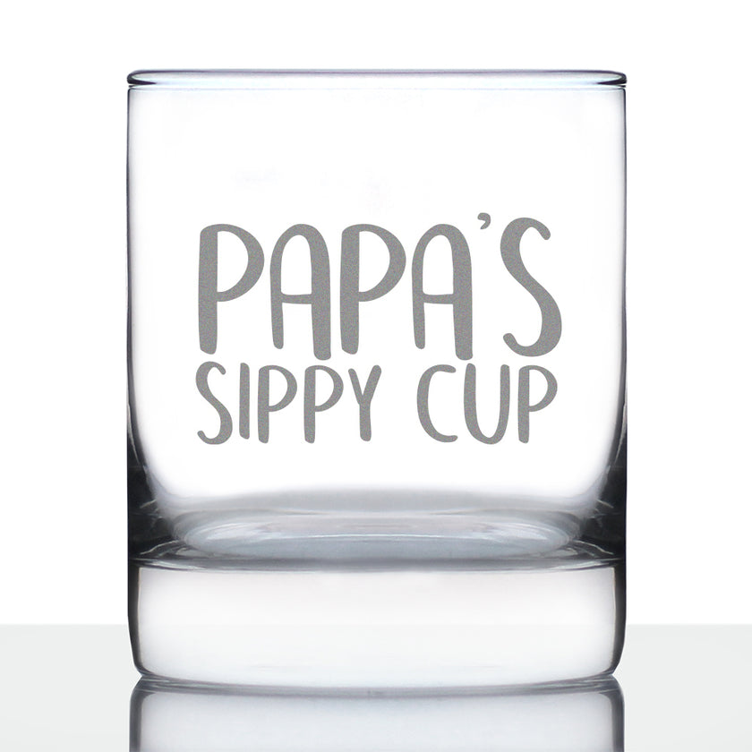 Papa's Sippy Cup - 10 Ounce Rocks Glass
