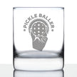 Pickleballer - Whiskey Rocks Glass - Funny Pickleball Themed Decor and Gifts - 10.25 Oz Glasses