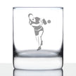 Pickleball Player Female - Whiskey Rocks Glass - Funny Pickleball Themed Decor and Gifts - 10.25 Oz Glasses