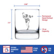 Pickleball Player Female - Whiskey Rocks Glass - Funny Pickleball Themed Decor and Gifts - 10.25 Oz Glasses