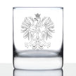 Polish Eagle - Engraved 10 oz Rocks Glass, Party Cup for Poles, Unique Poland Gifts