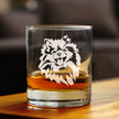 Pomeranian Face Whiskey Rocks Glass - Unique Dog Themed Decor and Gifts for Moms & Dads of Pomeranians - 10.25 Oz