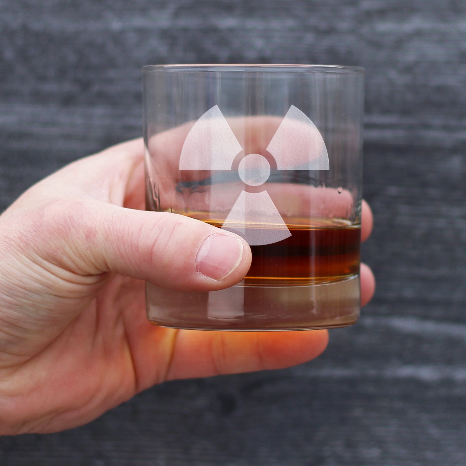 Radiation Symbol 10 oz Rocks Glass - Unique Engraved Gifts for Medical Professionals, Nurses & Radiologists