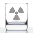 Radiation Symbol 10 oz Rocks Glass - Unique Engraved Gifts for Medical Professionals, Nurses & Radiologists