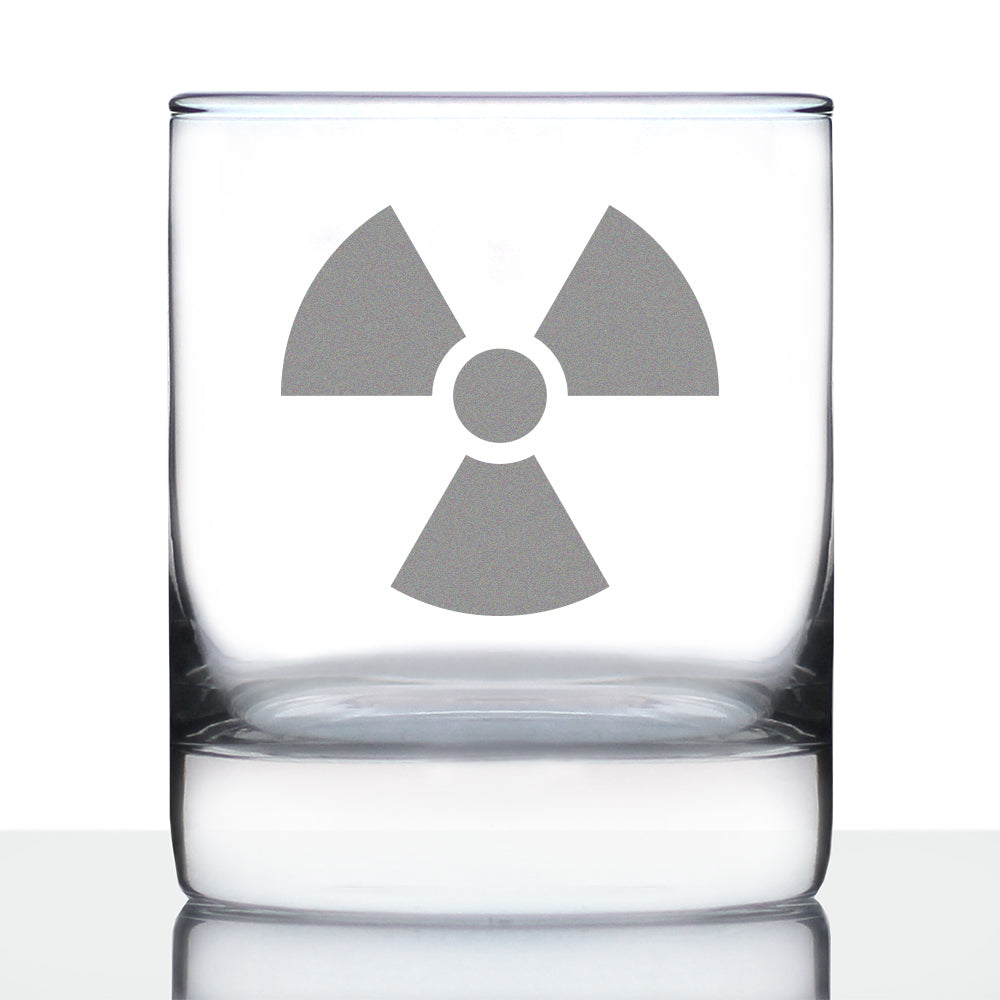 Radiation Symbol 10 oz Rocks Glass - Unique Engraved Gifts for Medical Professionals, Nurses &amp; Radiologists