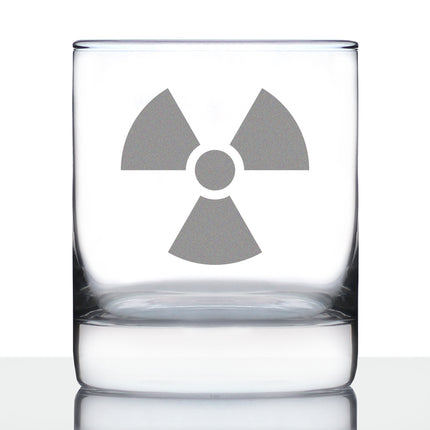 Radiation Symbol 10 oz Rocks Glass - Unique Engraved Gifts for Medical Professionals, Nurses & Radiologists