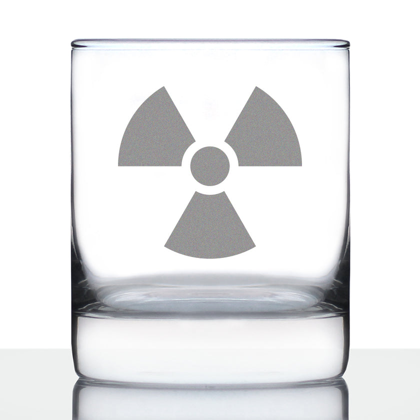 Radiation Symbol 10 oz Rocks Glass - Unique Engraved Gifts for Medical Professionals, Nurses & Radiologists
