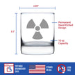 Radiation Symbol 10 oz Rocks Glass - Unique Engraved Gifts for Medical Professionals, Nurses & Radiologists