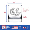 Ram Face Whiskey Rocks Glass - Bighorn Sheep Themed Decor and Gifts for Rocky Mountain Animal Lovers - 10.25 Oz Glasses
