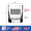 Pennsylvania State Outline Whiskey Rocks Glass - State Themed Drinking Decor and Gifts for Pennsylvanian Women & Men - 10.25 Oz Whisky Tumbler Glasses