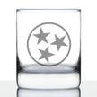 Tennessee Flag Whiskey Rocks Glass - State Themed Drinking Decor and Gifts for Tennessean Women & Men - 10.25 Oz Whisky Tumbler Glasses