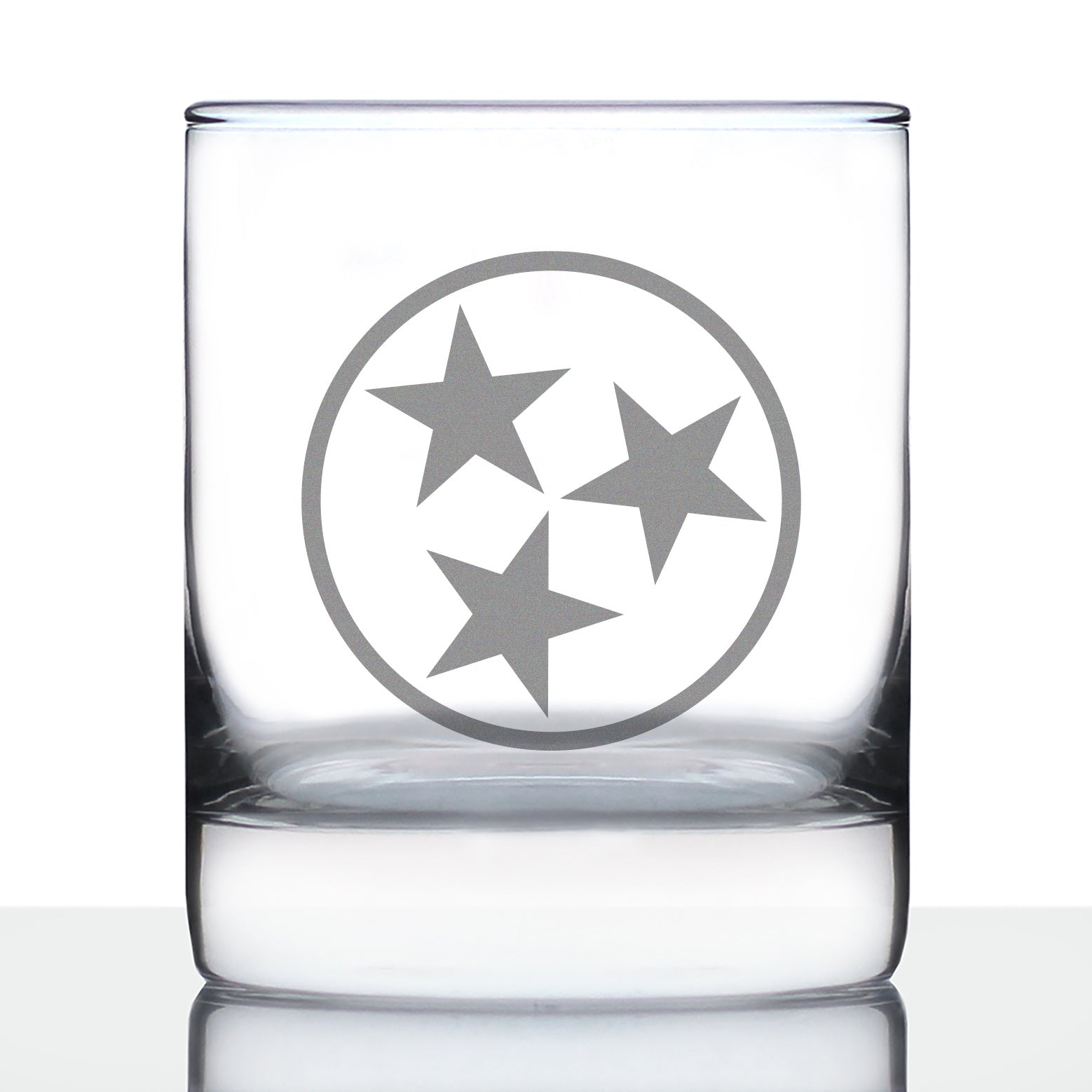 Tennessee Flag Whiskey Rocks Glass - State Themed Drinking Decor and Gifts for Tennessean Women & Men - 10.25 Oz Whisky Tumbler Glasses