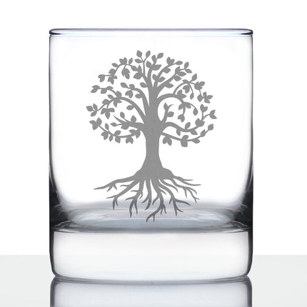 Tree Of Life - Whiskey Rocks Glass - Cute Family Themed Gifts and Decor - 10.25 Oz Glass