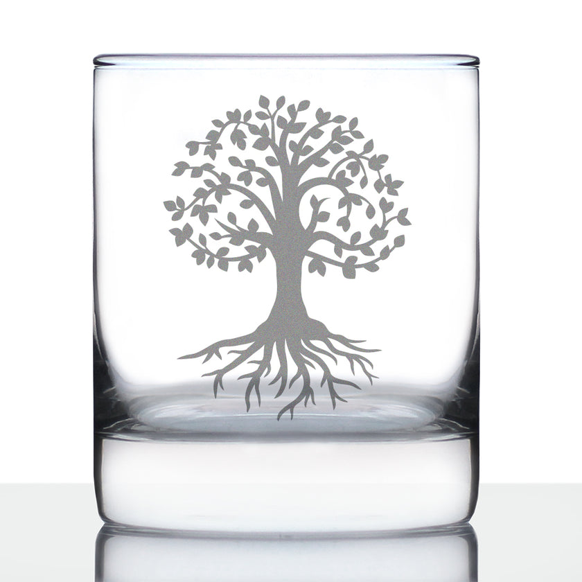Tree Of Life - Whiskey Rocks Glass - Cute Family Themed Gifts and Decor - 10.25 Oz Glass