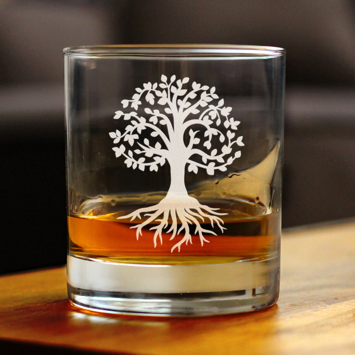 Tree Of Life - Whiskey Rocks Glass - Cute Family Themed Gifts and Decor - 10.25 Oz Glass
