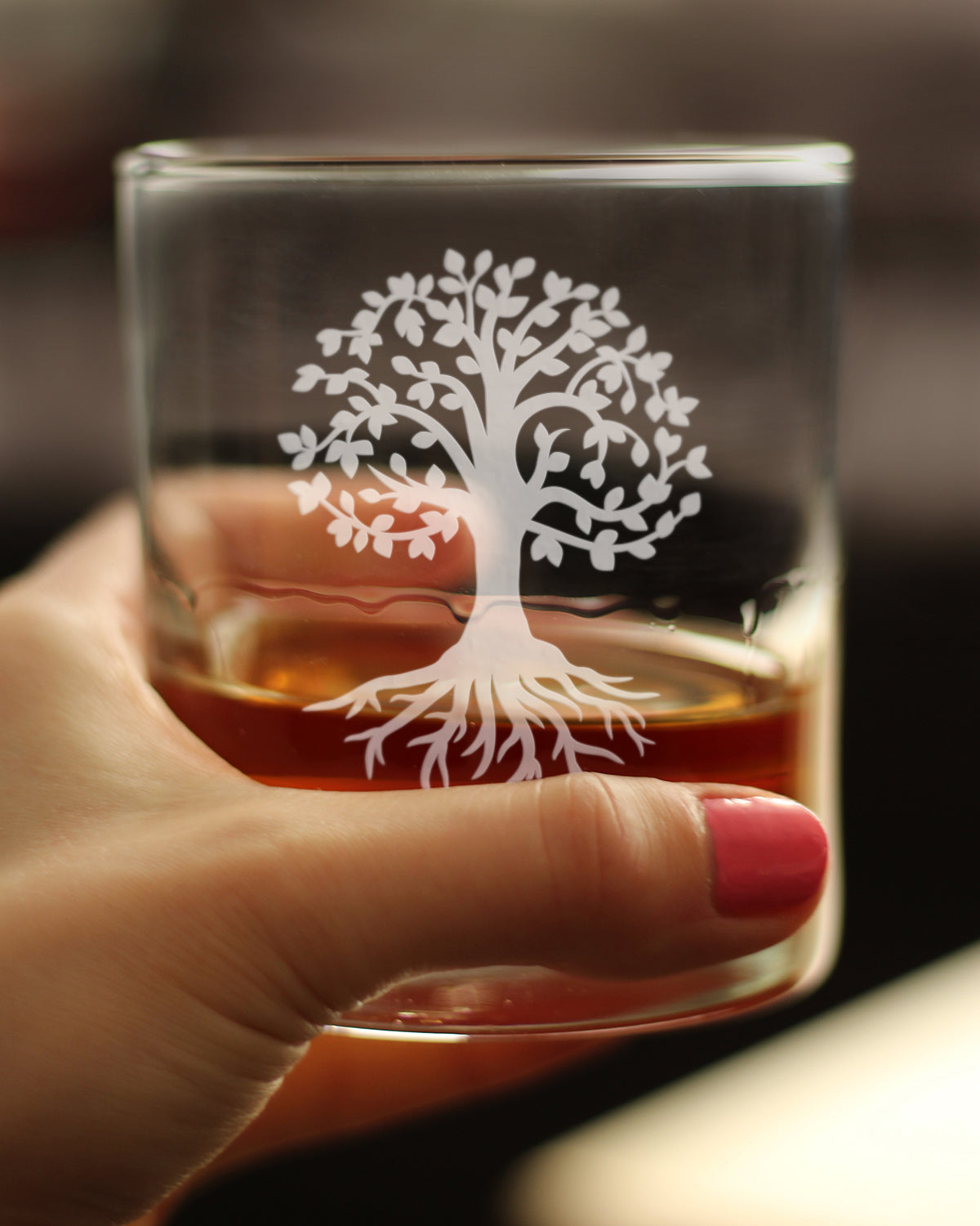 Tree Of Life - Whiskey Rocks Glass - Cute Family Themed Gifts and Decor - 10.25 Oz Glass