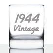 Vintage 1944 - Fun 82nd Birthday Whiskey Rocks Glass Gifts for Men & Women Turning 82 - Retro Whisky Drinking Tumbler