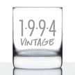 Vintage 1994 - Fun 32nd Birthday Whiskey Rocks Glass Gifts for Men & Women Turning 32 - Retro Whisky Drinking Tumbler